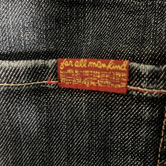 7 for all mankind jeans, size 27! Has ruffles on bottom but can hem they r long - Picture 4 of 7